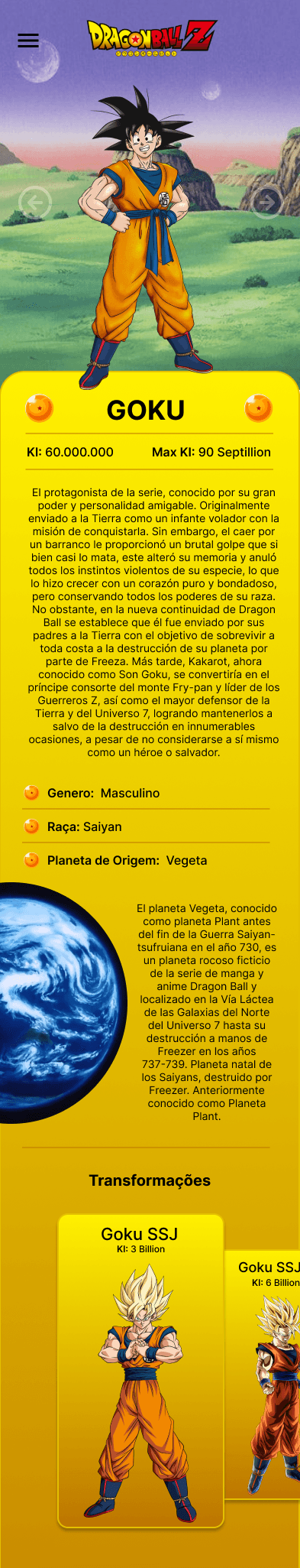 Dragon Ball App/Website App imagem 2